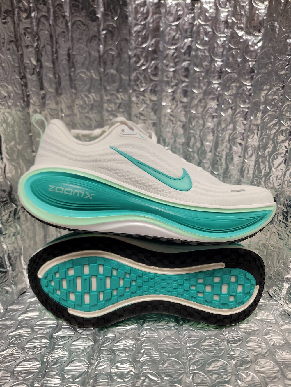 Nike Women's White Aqua Running Shoes with Mint Teal Accents